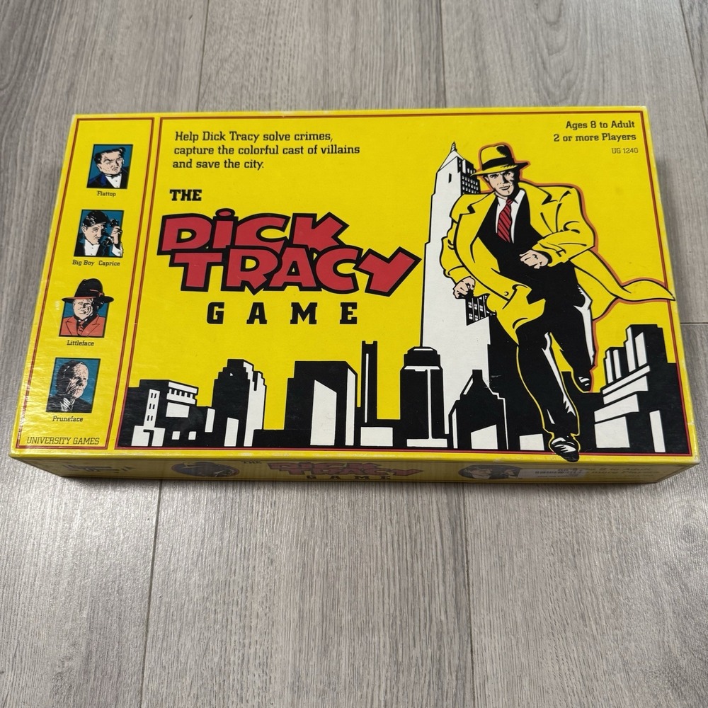 Vintage 90s Dick Tracy Boardgame 100% Complete Detective Fun Game 2 + Players